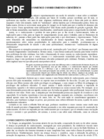 SENSO COMUM E CONHECIMENTO CIENTÍFICO