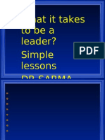 What It Takes Tobea Leader? Simple Lessons DR - Sarma
