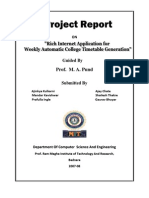 Project Report on Rich Internet Application for Automatic College Timetable Generation 24th March 2008