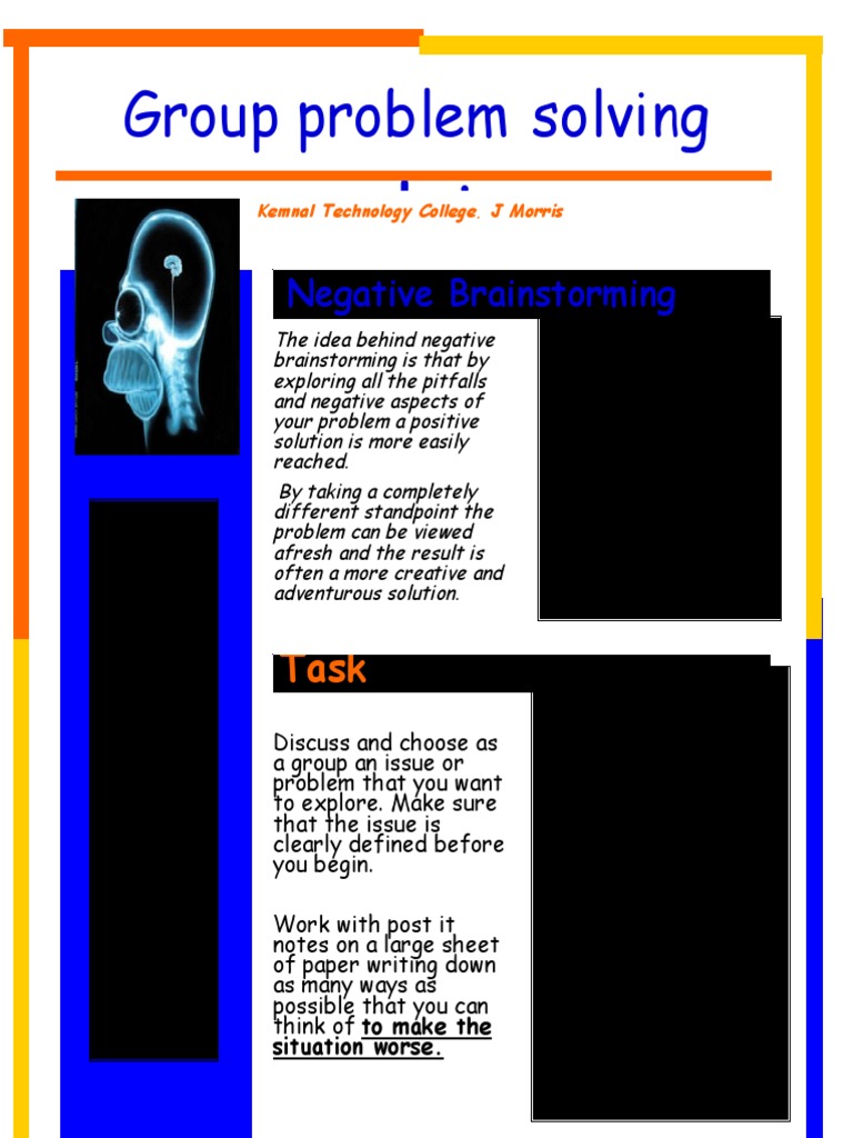 Negative Brainstorming Techniques | PDF