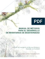 Manual de métodos para el desarrollo de inventarios de biodiversidad
