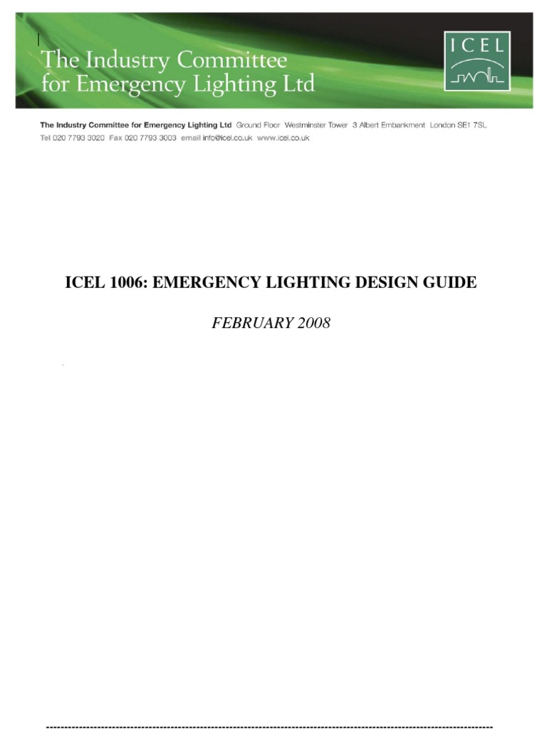 Emergency Lighting Design Guide 3309 PDF Lighting Safety