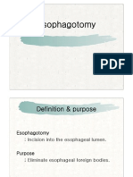 Esophagotomy Foreign Body Removal