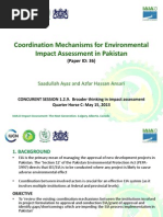 Coordination Mechanisms For Environmental Impact Assessment in Pakistan - Saadullah Ayaz