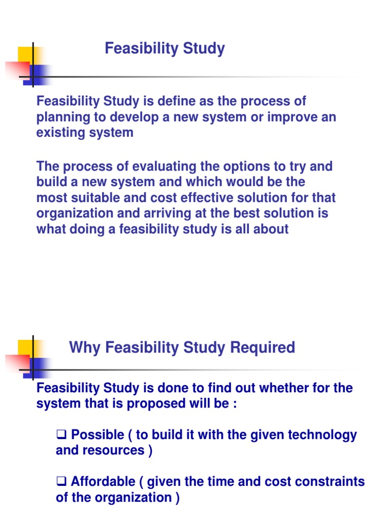 002 SSAD Feasibility Study Software Engineering Feasibility Study Software