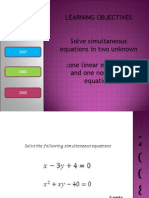 Simultaneous Equations 0508