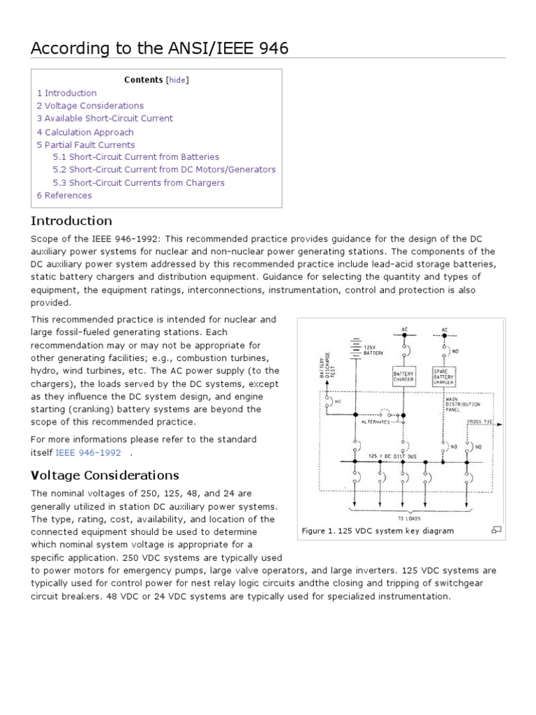 According to the ansi ieee 946 open electrical pdf business