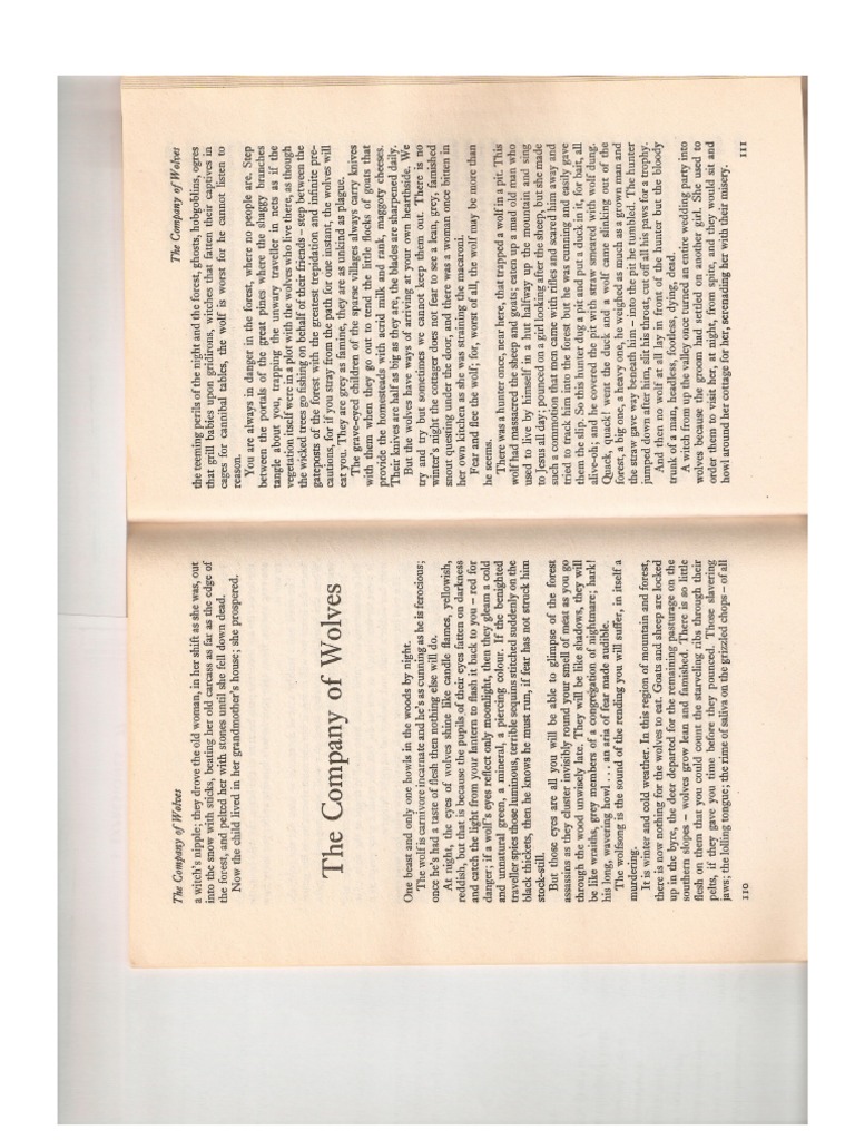 The Company of Wolves - Angela Carter | PDF