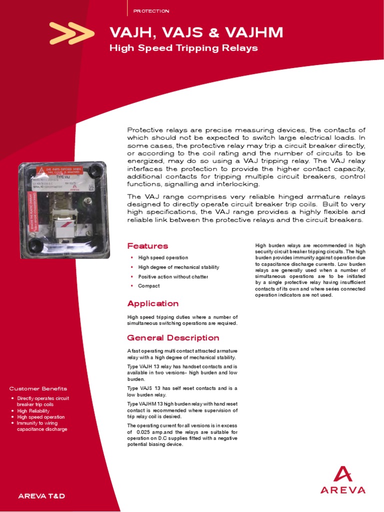 VAJ Manual | Relay | Electrical Equipment