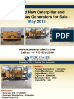 Used and New Caterpillar and Olympian Gas Generators for Sale - May 2013