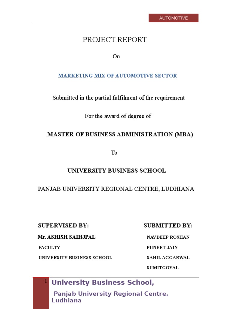 Marketing Mix of Automotive Industry in India PDF Product (Business