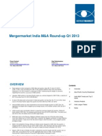India MA RoundUp Q1 2013