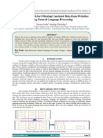 A Novel Approach For Filtering Unrelated Data From Websites Using Natural Language Processing