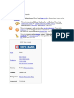 HDFC Bank: Navigation Search