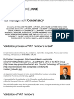 Validation Process of VAT Numbers in SAP - Tax Management Consultancy