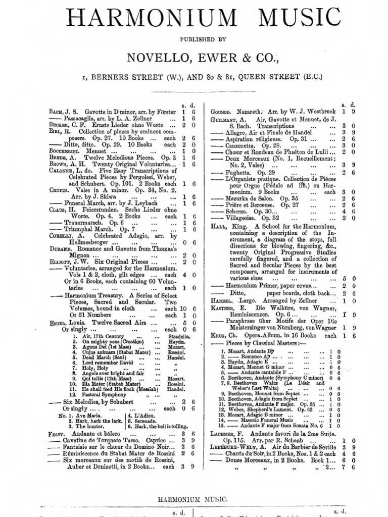 The Harmonium PDF Opus Number Music