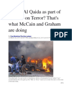 Aiding Al Qaida as Part of the War on Terror? That's What McCain and Graham Are Doing