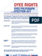 Employee Polygraph Protection Act - Federal Poster