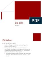 Marketing Mix Le PRIX