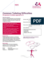 Autism Seminars for families - Common Toileting difficulties