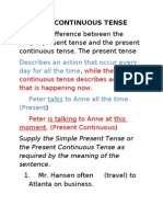 Present Continuous Tense