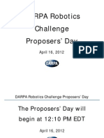DARPA Robotics Challenge Proposers' Day Agenda