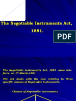 LAW - Negotiable Instruments Act