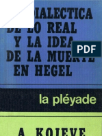 Kojeve, A. La Dialectica de Lo Real y La Idea de Muerte en Hegel