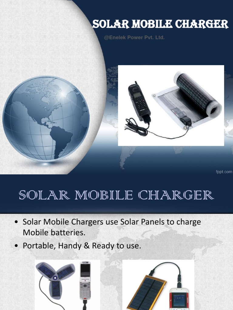 Solar Mobile Charger PDF Battery Charger Battery (Electricity)