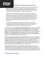 Occidental College Sexual Assault Complaint