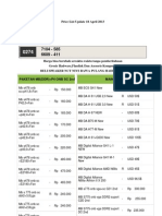 Price List Update 18 April 2013