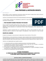 Comunicado - Acción Decidida para proteger la nutrición infantil