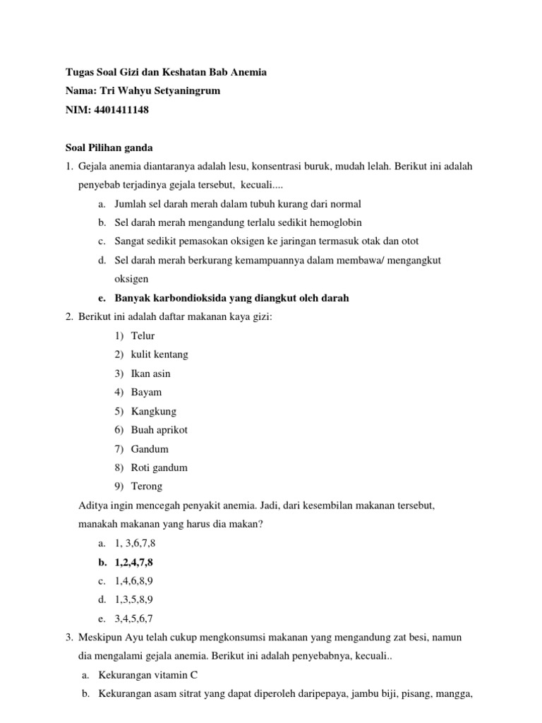 Soal Anemia Tri Wahyu Setyaningrum
