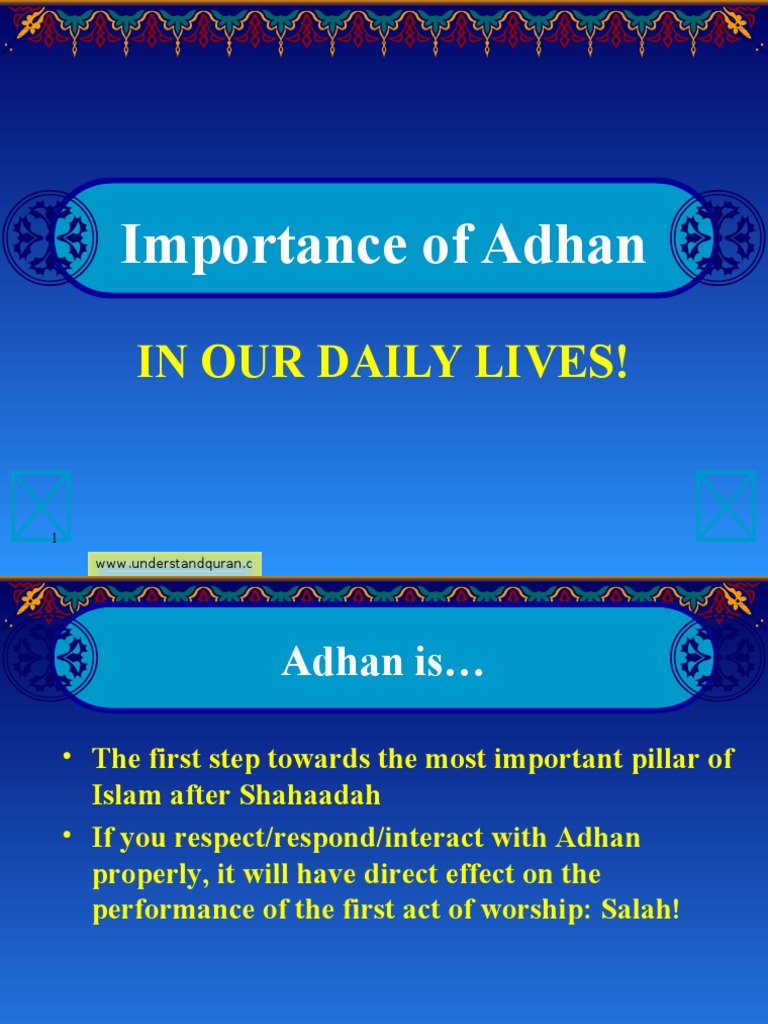 Importance and Benefits of Adhan | PDF | Prophets And Messengers In ...