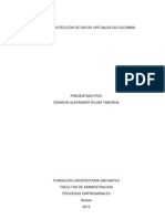 Control y protecci+¦n de datos virtuales en Ecuador