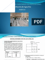 DISTRIBUCIÓN DE AGUA FRÍA - PARTE II