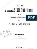 de Las Formas de Gobierno Ante La Ciencia Jurídica y Los Hechos - Isern Tomo Ii