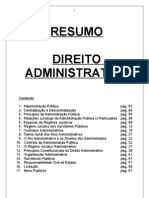 APOSTILA DE DIREITO ADMINISTRATIVO - RESUMÃO