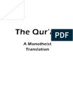 QUR An - A Monotheist Translation