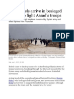 More rebels arrive in besieged Qusayr to fight Assad’s troops