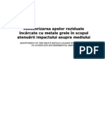 Monitorizarea Apelor Reziduale Încărcate Cu Metale Grele În Scopul Atenuării Impactului Asupra Mediului