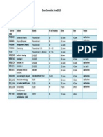 Exam Schedule June 2013