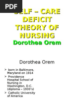 Download SELF  CARE DEFICIT THEORY OF NURSING by Audi Kyle Saydoven SN14503359 doc pdf