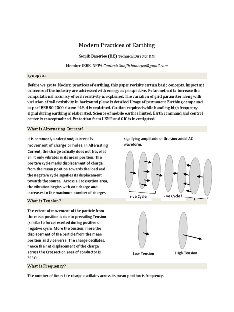 Modern Earthing Practices Explained | PDF | Electrical Impedance ...