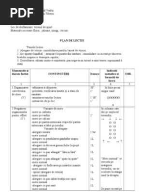 Cls Viii Proiect Didactic Efs