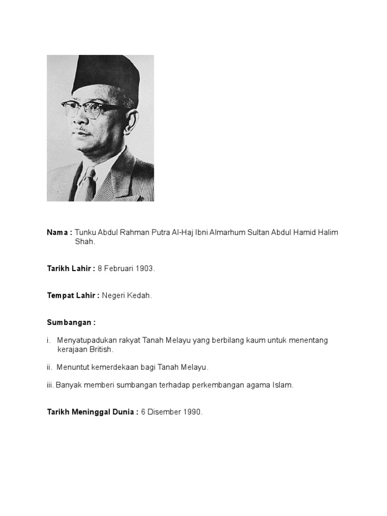Tunku Abdul Rahman Pdf