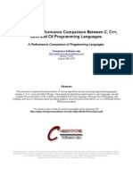 AlgorithmicPerformance c c++ Java c#