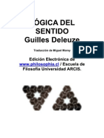 Gilles Deleuze Lógica Del Sentido