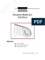 Geometry Model of A 3-D Clevis: Workshop 2