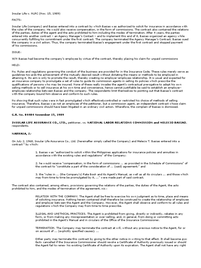 eree Law Of Agency Employment